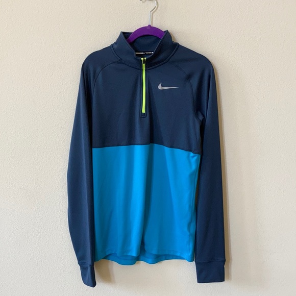Nike 3/4 Zip Dri-fit Long Sleeve Sweatshirt Men’s - Picture 1 of 4